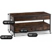 Mebel Elite Раздвижной стол-скамейка Luca 100 см, дуб в стиле рустик/чёрный, ME.LUCA/DRU/CZ/L - Home Club, изображение 13