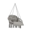 Garden Line Подвесной кресло - «Аистиное гнездо» с подушкой 80 x 60 x 120 см, бежевый/серый, HAM3187 - Home Club, изображение 3