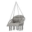 Garden Line Подвесной кресло - «Аистиное гнездо» с подушкой 80 x 60 x 120 см, бежевый/серый, HAM3187 - Home Club, изображение 8