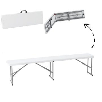 Garden Line Складная Скамья Для Туристов/Кейтеринга 180 x 28 x 43,5 См, ZUM4758 - Home Club
