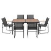 Garden Line Комплект садових меблів: стіл + 6 стільців, антрацитовий, SUR3549 - Home Club, зображення 3