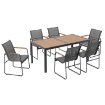 Garden Line Комплект садових меблів: стіл + 6 стільців, антрацитовий, SUR3549 - Home Club, зображення 4