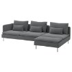 ИКЕА Диван для 4 человек с шезлонгом SÖDERHAMN, 096.216.65 - Home Club