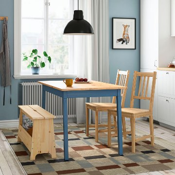 ИКЕА Стол с двумя стульями и скамейкой PINNTORP / PERJOHAN, 396.480.60 - Home Club