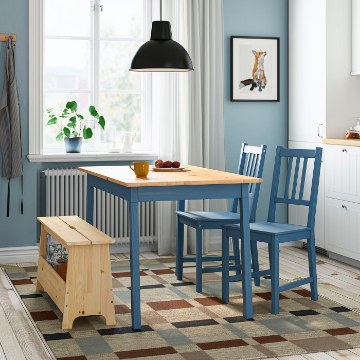 ИКЕА Стол с двумя стульями и скамейкой PINNTORP / PERJOHAN, 096.269.36 - Home Club