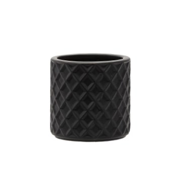Garden Line Керамический Чехол Для Горшка 12 x 12 x 12 См, Черный Матовый, ELI2364 - Home Club