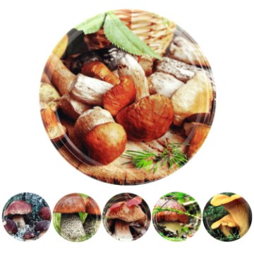 Chomik Комплект 10 кришок Fi 82 6Z «Гриби» /091/, CAPKPL82GRZYBY - Home Club