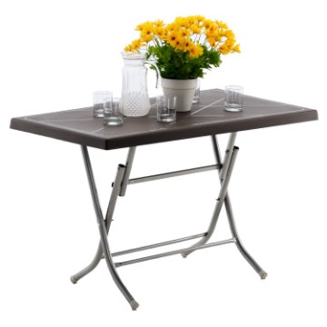 Garden Line Складной садовый стол 65 × 115 × 74 см, коричневый, CT053-R/BR - Home Club