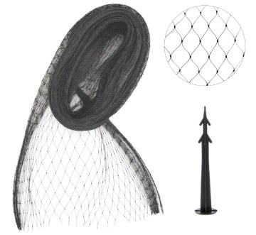 Chomik Защитная Сетка От Птиц 2 X 5 М (7 г/м²) + 4 Крепежные Штифта Черная, LAR5993 - Home Club