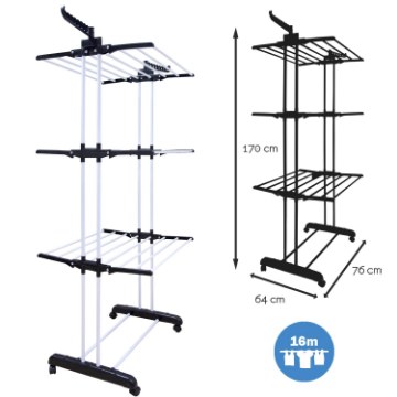 Chomik Сушилка Для Белья 75 x 64 x H170 см, 16 м, DEF1172 - Home Club