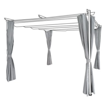Garden Line Ролета / Маркіза З Штангою Для Перголи 3 × 3 М, Сіра, TUN3996 - Home Club