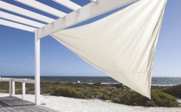 Garden Line Треугольный солнцезащитный тент бежевого цвета 5 × 5 × 5 м, TUN0488 - Home Club