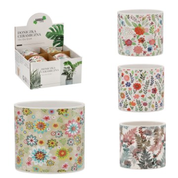 Garden Line Керамический Вазон 13 x 13 x 12 см, Различные Дизайны, RUN6433 - Home Club