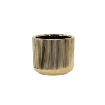 Chomik Керамическая Обгорка Для Горшка 16,4 × 16,4 × 15 См, Золотая, HAZ1046 - Home Club
