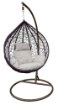 Garden Line Підвісне крісло Xl, коричневе, подушка — бежева, рама — коричнева, FAT5100 - Home Club