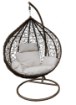 Garden Line Підвісне крісло Xl, коричневе, подушка — бежева, рама — коричнева, FAT5100 - Home Club, зображення 2