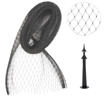 Garden Line Защитная Сетка От Птиц 10 × 15 М (4 г/м²) + 20 Крепежных Штифтов, Черная, LAR6006 - Home Club