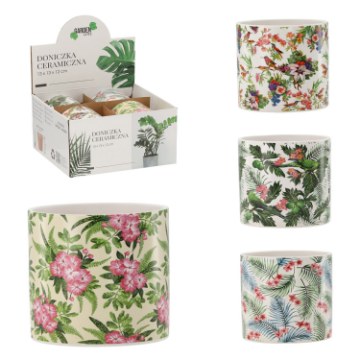 Garden Line Керамический Вазон 13 x 13 x 12 см, Различные Дизайны, RUN6426 - Home Club