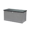 Garden Line Садовий ящик з 2 опорами — місткість 270 л — сірий з чорною кришкою, BOX6311 - Home Club