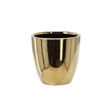 Chomik Керамический Чехол Для Горшка 14,5 x 14,5 x 14,5 См, Гладкий, Золотого Цвета, HAZ1060 - Home Club