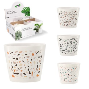 Chomik Керамический Горшок 12,5 x 12,5 x 10,5 см, Различные Дизайны, RUN6372 - Home Club