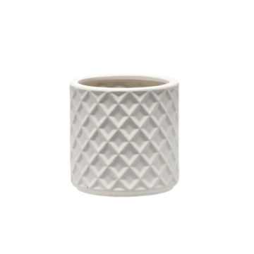 Garden Line Керамический Чехол Для Горшка 12 x 12 x 12 См, Белый Матовый, ELI2357 - Home Club
