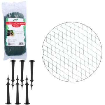 Chomik Защитная Сетка От Птиц Mono+Mono 4 × 5 М + 6 Штифтов (15 г/м²), STK6403 - Home Club