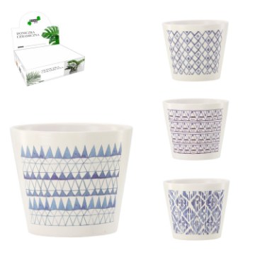 Chomik Керамический Горшок 12,5 x 12,5 x 10,5 см, Различные Дизайны, RUN6396 - Home Club