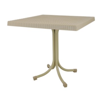 Garden Line Садовый Столик Из Раттана На Одной Ножке 80 x 80 x 73 См, Цвет «Капуччино», CT063/C - Home Club
