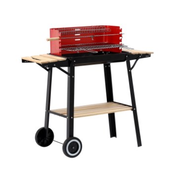 BBQ Meeting Угольный Гриль С Боковыми Полками И Колесами 93 x 42 x 84 см, BBQ5283 - Home Club