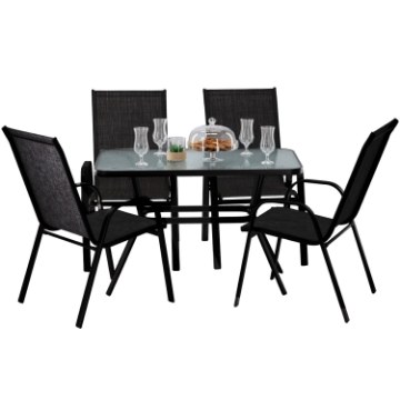 Garden Line Комплект Садовой Мебели — Столик/Neo9949/ + 4 Стула/Neo3685 — 2 шт./, NEO9949KPLCZ - Home Club