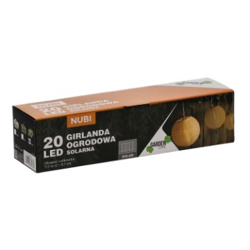 Chomik Солнечная садовая гирлянда, длина 2 + 5,7 м, Nubi Green, 20 светодиодов, тёплый белый свет, SOL4382 - Home Club