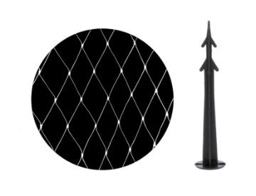 Chomik Защитная Сетка От Птиц 5 X 10 М (4,4 г/м²) + 10 Крепежных Штифтов, Белая, LAR6136 - Home Club