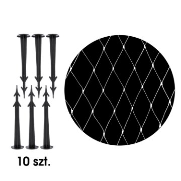 Chomik Захисна Сітка Від Птахів 5 × 10 М (4,4 г/м²) + 10 Шпильок Для Кріплення, Біла, LAR6136 - Home Club