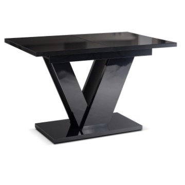 Mebel Elite Стол Clark, раскладной, 120–160 см, черный глянцевый, PM.DUBAJ/CZ/PL/S - Home Club