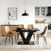 Mebel Elite Стол Clark, раскладной, 120–160 см, черный глянцевый, PM.DUBAJ/CZ/PL/S - Home Club, изображение 2