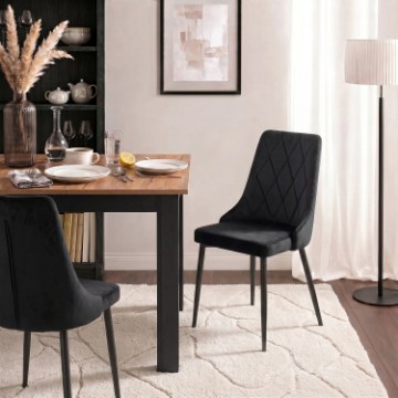 Mebel Elite Стул Cork, черный, велюровый, ME.CORK/CZ/V/K - Home Club