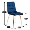 Mebel Elite Стул York, темно-синий, велюровый, ME.YORK/GR/ZL/V/K - Home Club, изображение 6
