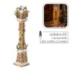Chomik Святкова Дерев'яна Ліхтаря Бронзова Led 16 x 16 x 85 См, DEL5249 - Home Club, зображення 6