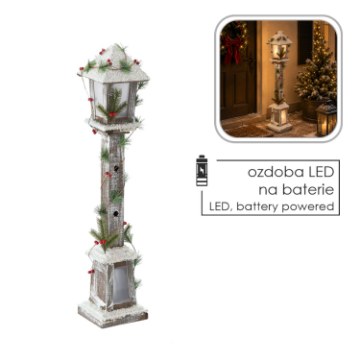 Chomik Святкова Дерев'яна Ліхтаря Led 16 x 16 x 85 См, DEL5225 - Home Club