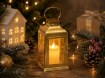 Chomik Ліхтар 11 x 11 x 22 См Led Металевий Золотий, SOL0900 - Home Club, зображення 7