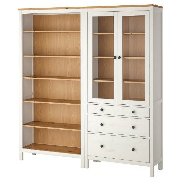 ІКЕА Комбінована стелажна система з дверцятами HEMNES ХЕМНЕС, 796.499.82 - Home Club