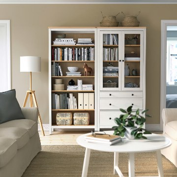 ИКЕА Комбинация стеллажей с дверцами HEMNES ХЕМНЭС, 796.499.82 - Home Club