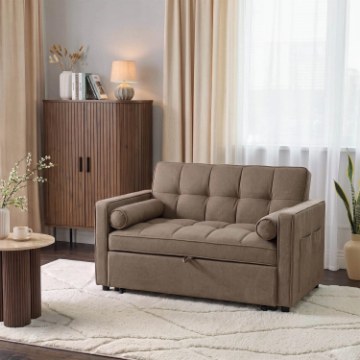 Mebel Elite Розкладне крісло Corra для сну, коричневе, ME.CORRA/BR/T/SOF - Home Club