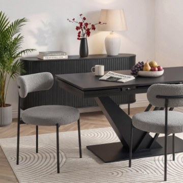 Mebel Elite Стул Tulsa, серый, букле, ME.TULSA/P/CZ/TB/K - Home Club