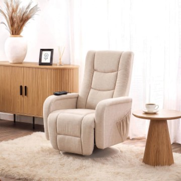 Mebel Elite Масажне обертове крісло Spike 2, бежеве, ME.SPIKE2/BZ/T/FW - Home Club