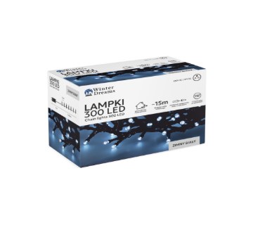 Chomik Світлодіодні лампи 300L холодний білий довжина 3 + 15 м внутрішні/зовнішні, LED9515 - Home Club