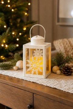 Chomik Святковий ліхтарик зі світлодіодною свічкою, 10 × 10 × 17 см, LED9506 - Home Club
