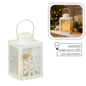 Chomik Праздничный фонарик со свечой Led, 10 × 10 × 17 см, LED9506 - Home Club