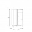 Forte Витрина 100 см Hayato, черный/альпийская ель, HYTV521R-M215 - Home Club, изображение 4